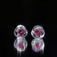 Pendientes de botón con solitario de turmalina rosa en espiral de 0,9 quilates