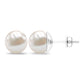 14.9 Carat Solitaire Pearl Stud Earrings with Screw Backs