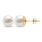 14.9 Carat Solitaire Pearl Stud Earrings with Screw Backs