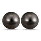 15 Carat Elegant Tahitian Pearl Solitaire Stud Earrings in Bead Set