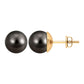 15 Carat Elegant Tahitian Pearl Solitaire Stud Earrings in Bead Set