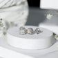 Classic Ethiopian Opal Stud Earrings with Diamond Halo
