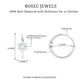 Real Diamond Flower Hoop Earrings for Women