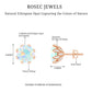 Certified Genuine Ethiopian Opal Flower Earrings with Diamond