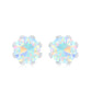 Certified Genuine Ethiopian Opal Flower Earrings with Diamond
