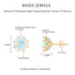 Certified Genuine Ethiopian Opal Flower Earrings with Diamond