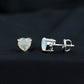 Pendientes de tuerca de ópalo etíope auténtico con forma de corazón de 1,5 quilates