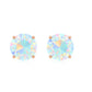 0.5 Carat Ethiopian Opal Solitaire Stud Earrings in 4 Prong Setting