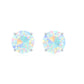 0.5 Carat Ethiopian Opal Solitaire Stud Earrings in 4 Prong Setting