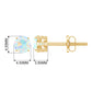0.5 Carat Ethiopian Opal Solitaire Stud Earrings in 4 Prong Setting