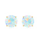 0.5 Carat Ethiopian Opal Solitaire Stud Earrings in 4 Prong Setting