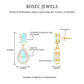 Genuine 1.8 Carat Ethiopian Opal Drop Dangle Earrings with Diamond Halo