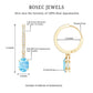 Genuine 2.2 Carat Oval Cut Aquamarine Hoop Drop Earrings with Diamond