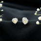 1.5 Carat Natural Ethiopian Opal Heart Earrings with Diamond Halo