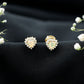 1.5 Carat Natural Ethiopian Opal Heart Earrings with Diamond Halo