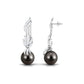Designer 16 Carat Tahitian Pearl Dangle Earrings with Diamond