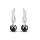 Designer 16 Carat Tahitian Pearl Dangle Earrings with Diamond