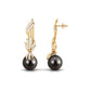 Designer 16 Carat Tahitian Pearl Dangle Earrings with Diamond