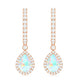 Real 1.4 Carat Ethiopian Opal Teardrop Hoop Earrings with Certificate