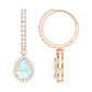 Real 1.4 Carat Ethiopian Opal Teardrop Hoop Earrings with Certificate