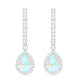 Real 1.4 Carat Ethiopian Opal Teardrop Hoop Earrings with Certificate