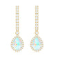 Real 1.4 Carat Ethiopian Opal Teardrop Hoop Earrings with Certificate