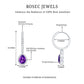 Natural Amethyst Teardrop Earrings with Moissanite Hinged Hoop
