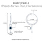 Bezel Set London Blue Topaz and Lab Diamond Hoop Drop Earrings