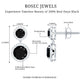 Natural Black Onyx and Moissanite Dangling Earrings