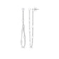 Bezel Set Real Diamond Chain Earrings