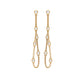 Bezel Set Real Diamond Chain Earrings