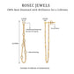 Bezel Set Real Diamond Chain Earrings