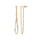 Bezel Set Real Diamond Chain Earrings