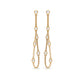 Bezel Set Real Diamond Chain Earrings