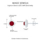 Natural Ruby Stud Earrings with Diamond Halo