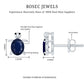 1.2 Carat Oval Cut Blue Sapphire Sea Turtle Earrings