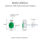 Oval Shaped Emerald Turtle Stud Earrings