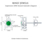 Real Emerald and Diamond Flower Cluster Stud Earrings