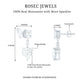 3 Carat Heart Shape Moissanite Drop Earrings with Butterfly