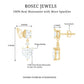 3 Carat Heart Shape Moissanite Drop Earrings with Butterfly