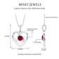 0.25 Carat Round Cut Solitaire Ruby Heart Pendant Necklace