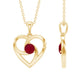 0.25 Carat Round Cut Solitaire Ruby Heart Pendant Necklace