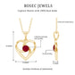0.25 Carat Round Cut Solitaire Ruby Heart Pendant Necklace