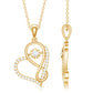 Womens Moissanite Infinity Heart Pendant Necklace With Chain