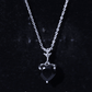 2 CT Heart Shape Black Onyx Solitaire Pendant