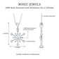 Diamond Snowflake Pendant Necklace for Women