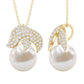 Certified Freshwater Pearl Bridal Necklace with Lab Diamond