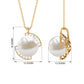 Freshwater Pearl and Diamond Minimal Pendant Necklace