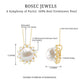 Freshwater Pearl and Moissanite Flower Chain Necklace