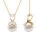 Nature Inspired Freshwater Pearl Drop Pendant Necklace with Diamond